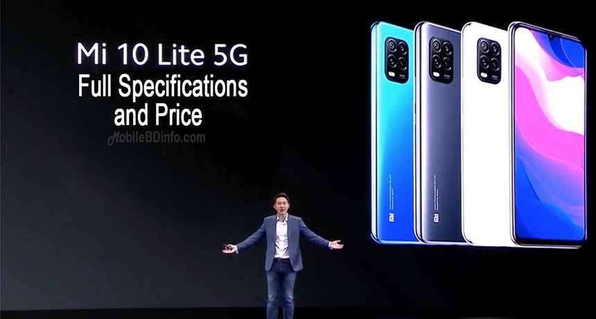 Xiaomi Mi 10 Lite 5G Price in Bangladesh and Full Specifications